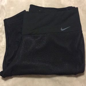 Nike workout leggings with netting over top